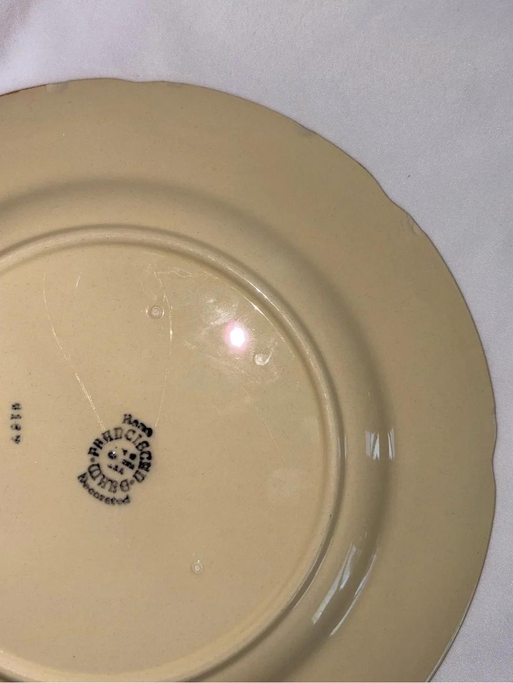 Franciscan Vintage Apple Dinner Plates Set of 4 Hand Painted 10” USA - As Is